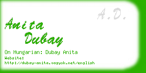 anita dubay business card